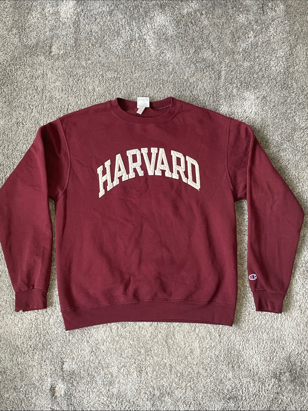 VGC Champion HARVARD Burgundy Crewneck Sweatshirt - Size Large